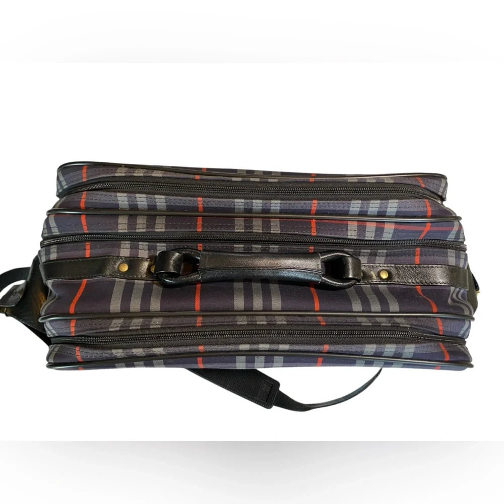 Burberry Men's Blue and Red Plaid Messenger Bag - Picture 7 of 17